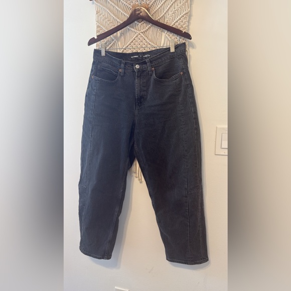 Old Navy Charcoal/Black Barrel Jeans - Picture 10 of 11